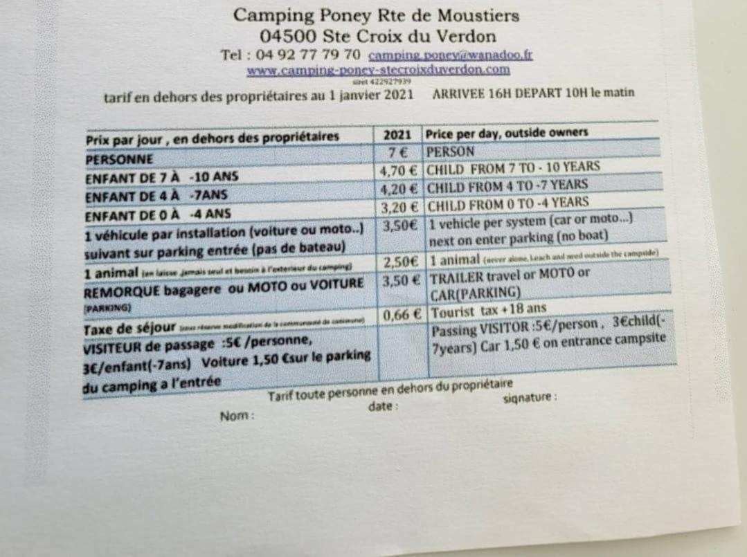 Mobilhome 4/5 P /Gorges Du Verdon / Tout Equipe / / Tout Confort / Refait A Neuf / Lac De Ste Croix A Proximite Sainte-Croix-de-Verdon Ngoại thất bức ảnh